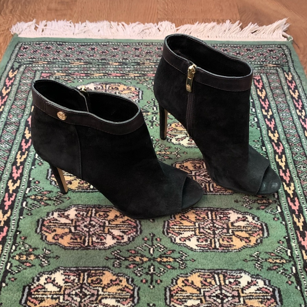 Vince Camuto Black Open Toe Booties